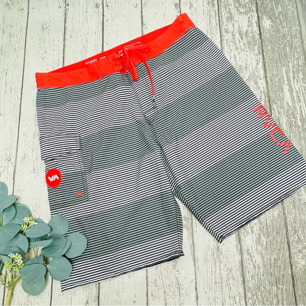 RVCA Civil Stripe Swim Board Shorts